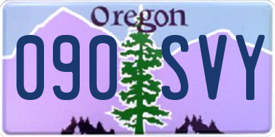 OR license plate 090SVY