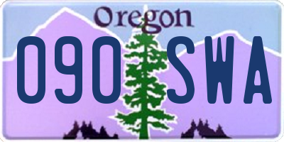 OR license plate 090SWA