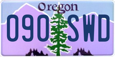 OR license plate 090SWD