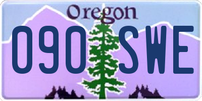 OR license plate 090SWE