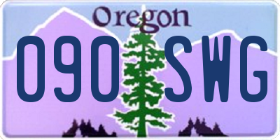 OR license plate 090SWG