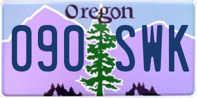 OR license plate 090SWK