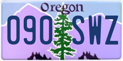 OR license plate 090SWZ