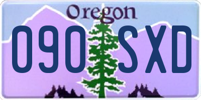 OR license plate 090SXD