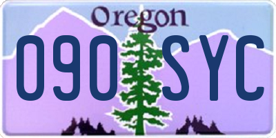 OR license plate 090SYC