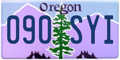OR license plate 090SYI