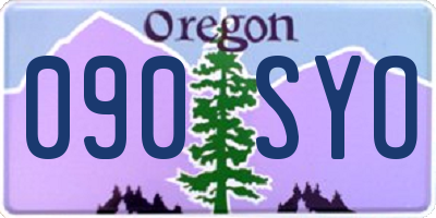 OR license plate 090SYO