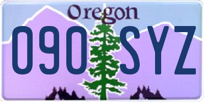 OR license plate 090SYZ