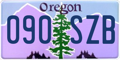 OR license plate 090SZB
