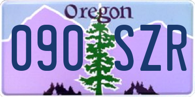 OR license plate 090SZR