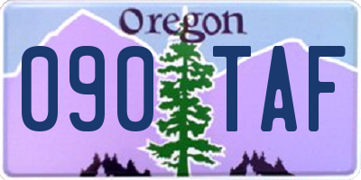OR license plate 090TAF