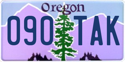 OR license plate 090TAK