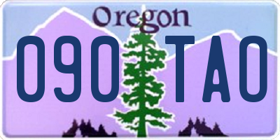 OR license plate 090TAO