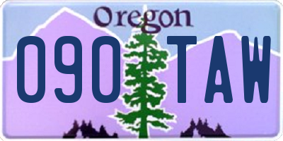 OR license plate 090TAW
