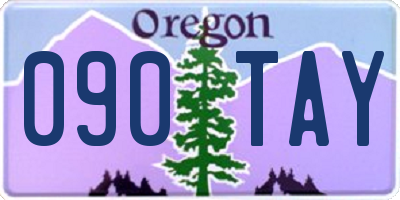 OR license plate 090TAY