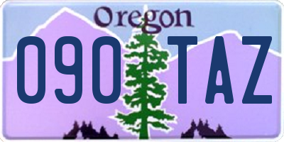 OR license plate 090TAZ