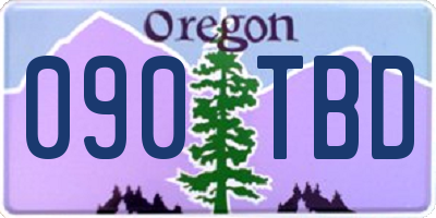 OR license plate 090TBD