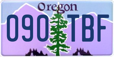 OR license plate 090TBF