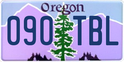 OR license plate 090TBL