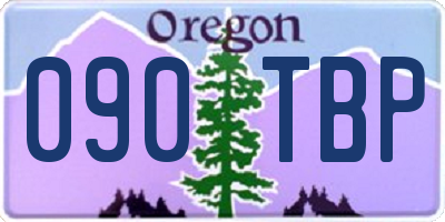 OR license plate 090TBP