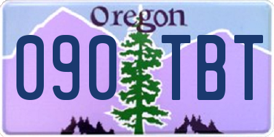 OR license plate 090TBT