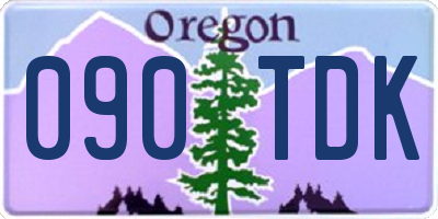 OR license plate 090TDK