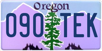 OR license plate 090TEK