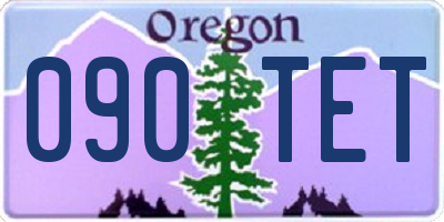 OR license plate 090TET