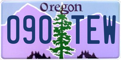 OR license plate 090TEW