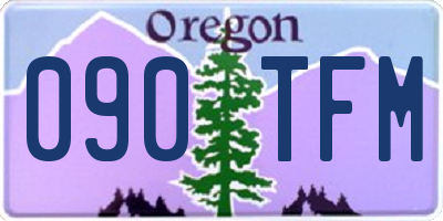 OR license plate 090TFM