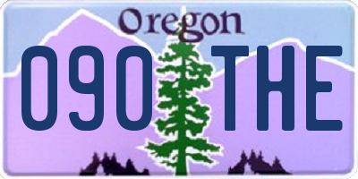 OR license plate 090THE