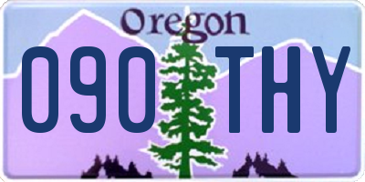 OR license plate 090THY