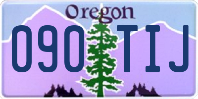 OR license plate 090TIJ