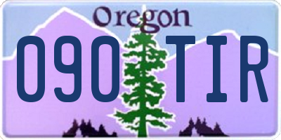 OR license plate 090TIR