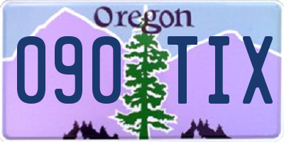 OR license plate 090TIX