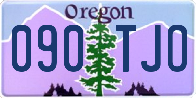 OR license plate 090TJO