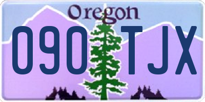 OR license plate 090TJX