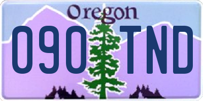 OR license plate 090TND