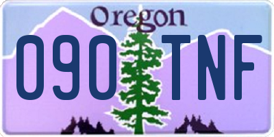 OR license plate 090TNF