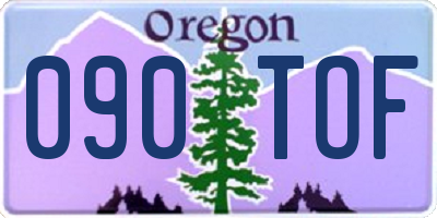 OR license plate 090TOF