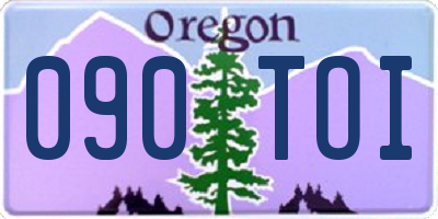 OR license plate 090TOI