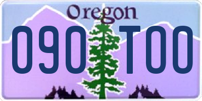 OR license plate 090TOO