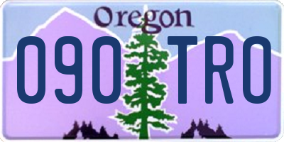 OR license plate 090TRO