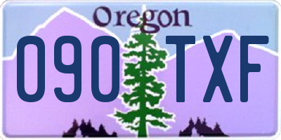 OR license plate 090TXF