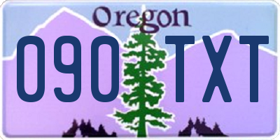 OR license plate 090TXT