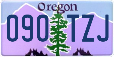 OR license plate 090TZJ