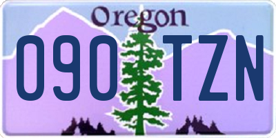 OR license plate 090TZN