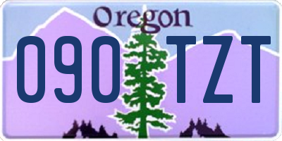 OR license plate 090TZT