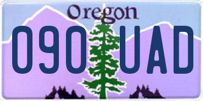 OR license plate 090UAD