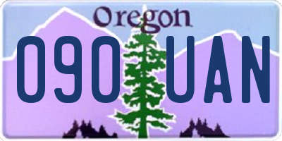 OR license plate 090UAN